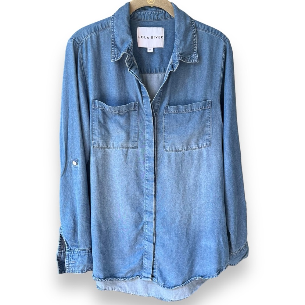 Lola River | Chambray Button Down Shirt - Size M